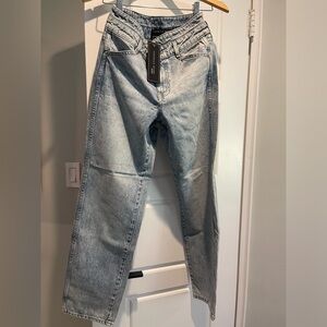New Veronica Beard high waist straight jeans